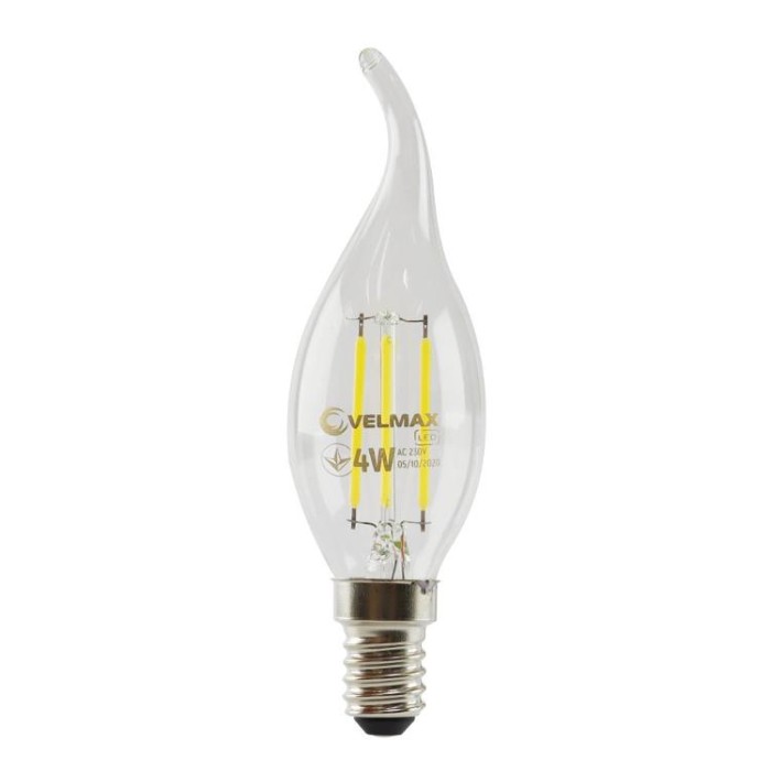 купить купить LED лампа V-Filament-C37t 4W E14 4100K 400Lm VELMAX (Велмакс)  