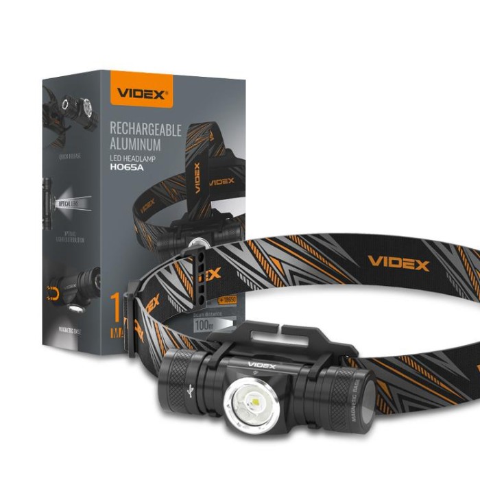 купить купить Налобний світлодіодний ліхтарик VIDEX VLF-H065A 1200Lm 5000K  