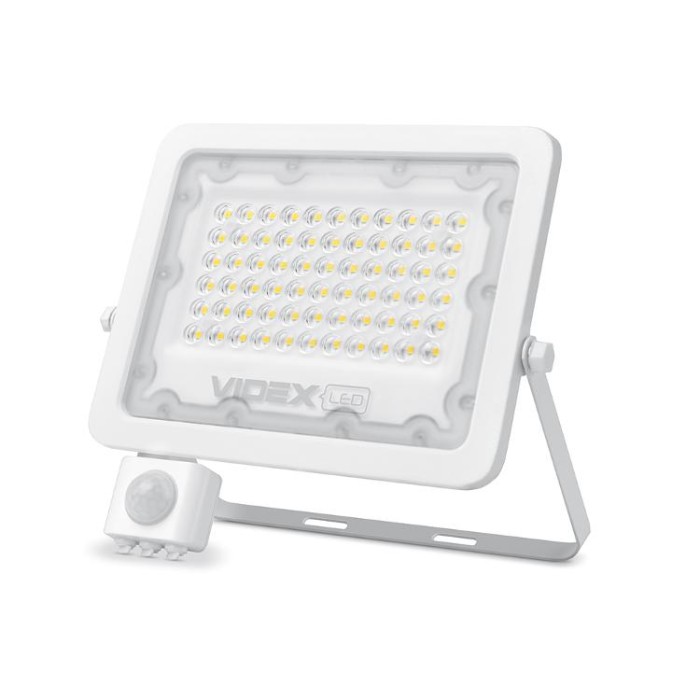 купить купить LED прожектор VIDEX F2e 50W 5000K з датчиком руху та освітленості  