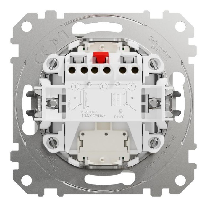 Двоклавішний вимикач з підсвіткою Білий Sedna Design Schneider Electric