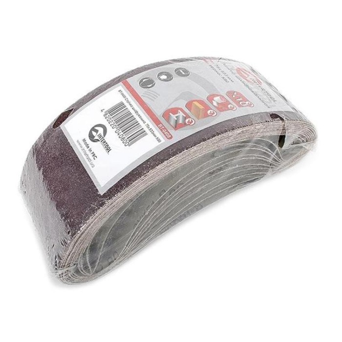 купить купить Лента шлифовальная 75x533 мм, зерно 80, уп. 10 шт. INTERTOOL BT-0408  