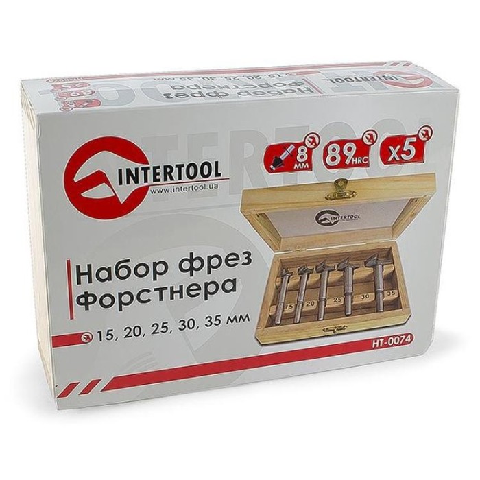 купить купить Набор фрез Форстнера, 5 шт. INTERTOOL HT-0074  