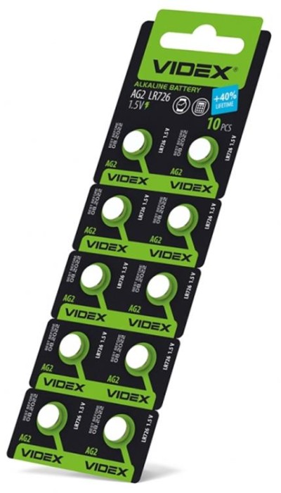 купить купить Батарейка годинникова Videx AG 2/LR726 BLISTER CARD 10 шт  