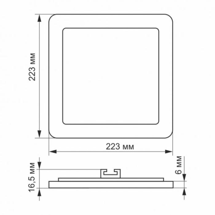 купить купить LED светильник встроенный квадрат 18W 5000K VIDEX  