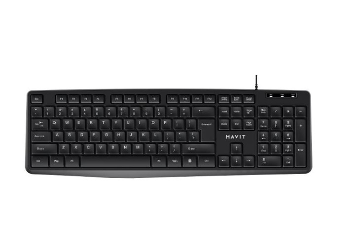 купить купить Дротова клавіатура HAVIT HV-KB2006 USB Black  