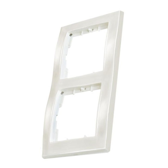 Рамка вертикальна двомісна CANDELA, Mutlusan, білий (2125 800 2201)