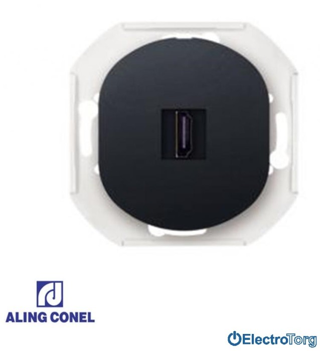 купить купить Розетка 1-я HDMI (черная) Aling-Conel Eon  