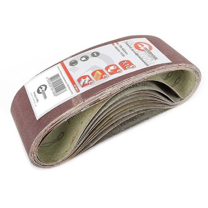 купить купить Лента шлифовальная 75x533 мм, зерно 120, уп. 10 шт. INTERTOOL BT-0412  