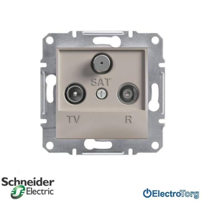 купить купить Розетка TV-R-SAT оконечная (1 dB) бронза Asfora Schneider Electric (Шнайдер Электрик)  