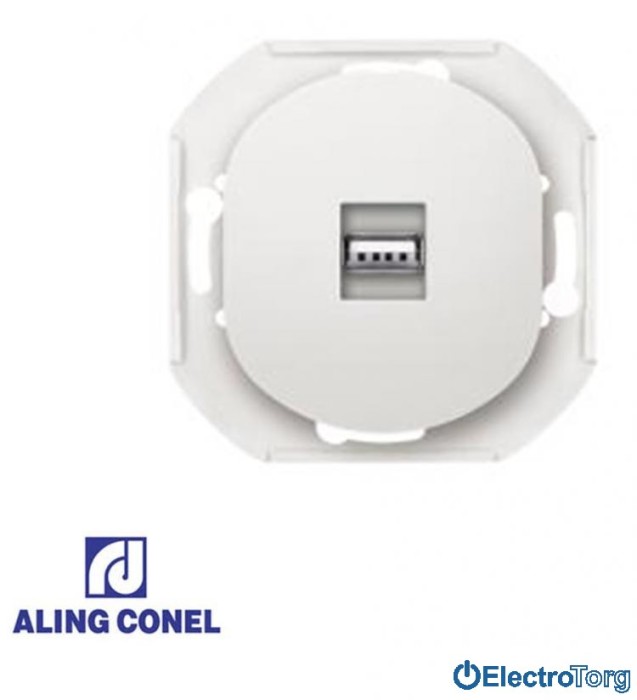 купить купить Розетка 1-я USB (белая) Aling-Conel Eon  