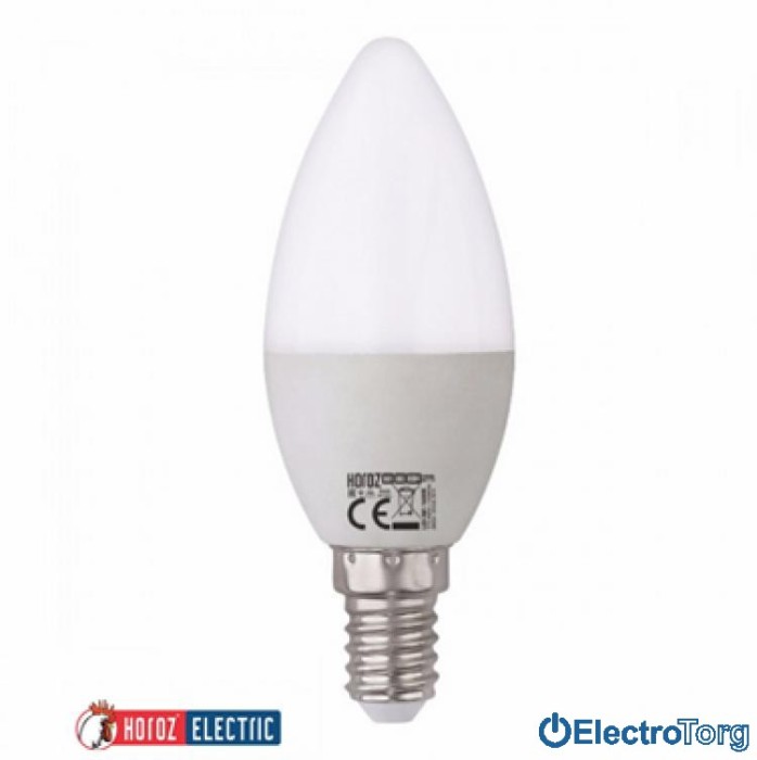 купить купить Лампа светодиодная SMD LED 4W свеча E14/E27 3000K Horoz Electric (Хороз Электрик)  
