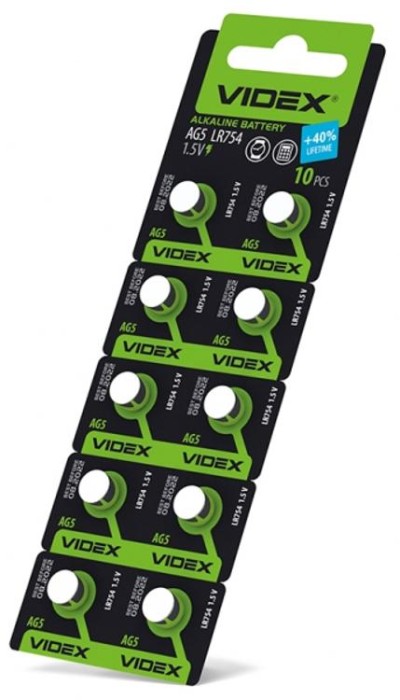 купить купить Батарейка годинникова Videx AG 5/LR754 BLISTER CARD 10 шт  