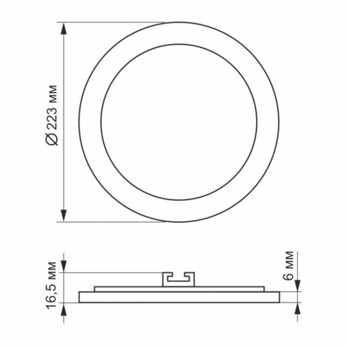 купить купить LED светильник встроенный круглый 18W 5000K VIDEX  