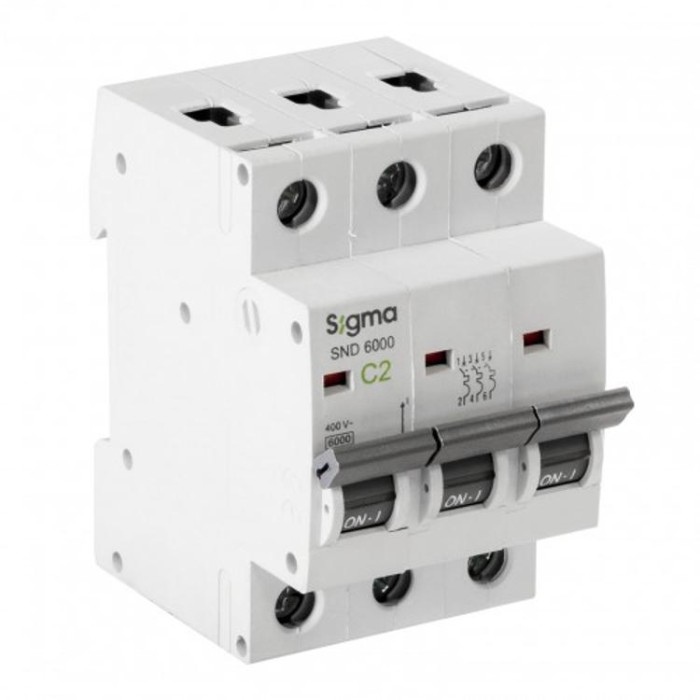 купить купить Автоматичний вимикач SIGMA 6кА, 3Р, 40А&quot;С&quot;(6SM340C)  