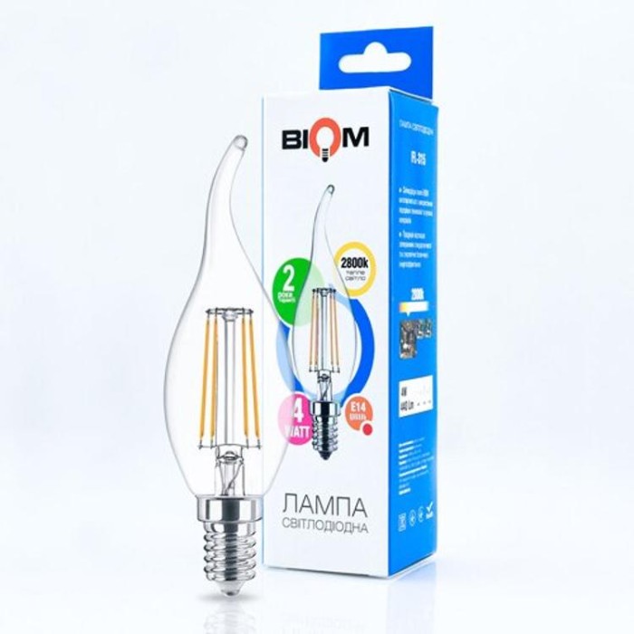 купить купить Светодиодная лампа Biom FL-315 C35 LT 4W E14 2800K свеча на ветру  