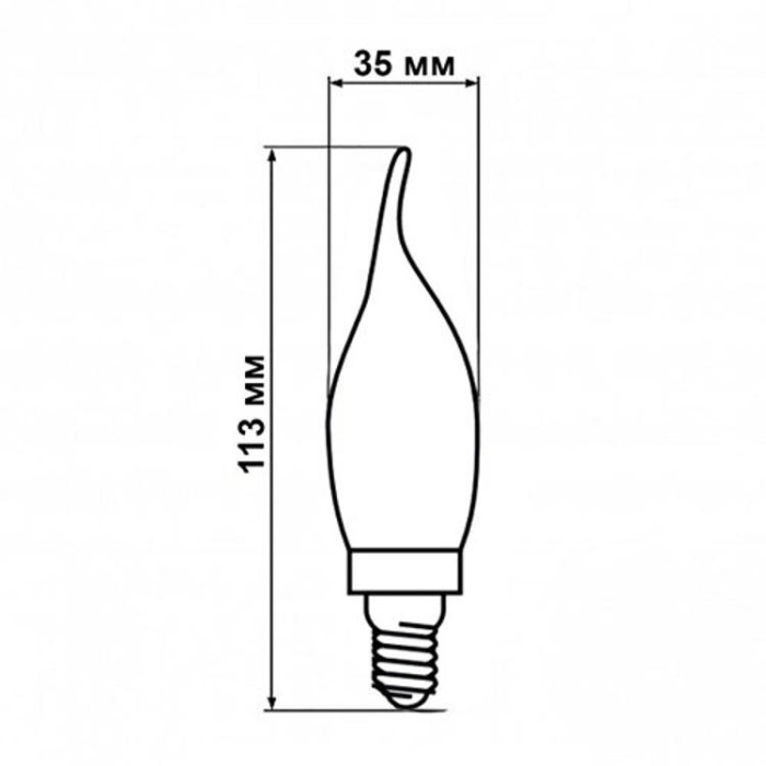 купить купить Светодиодная лампа Biom FL-315 C35 LT 4W E14 2800K свеча на ветру  