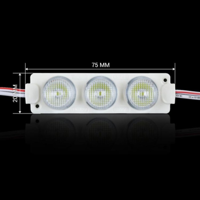 купить купить Светодиодный модуль BRT XG6 3030-3 led W 3W 12В 7000K линза 3 бочки  