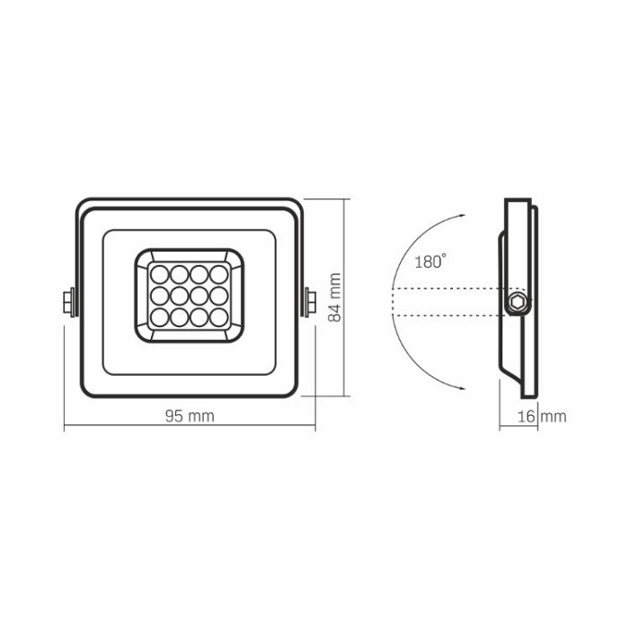 купить купить LED прожектор VIDEX F2e 10W 900Lm 5000K 220V  