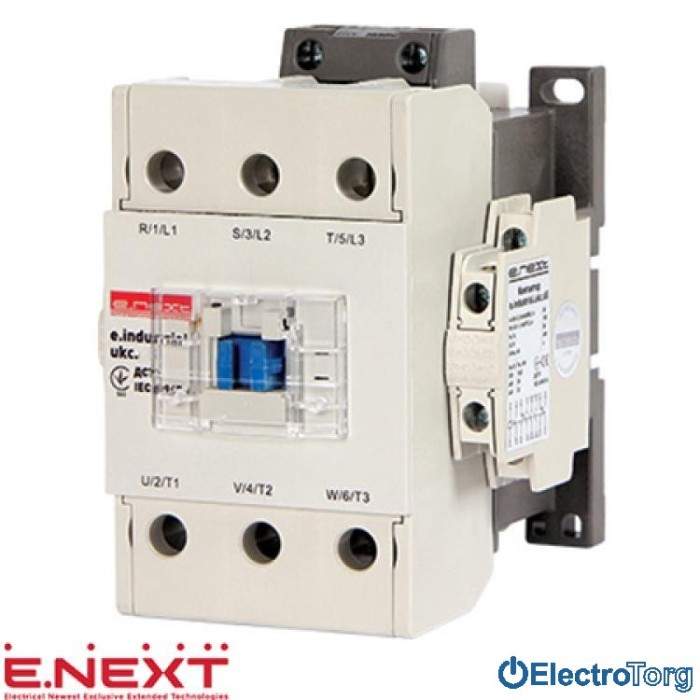 купить купить Контактор e.industrial.ukc.75.220, 75А, 220В, 3P, 1no+1nc, E-next (Е-некст)  