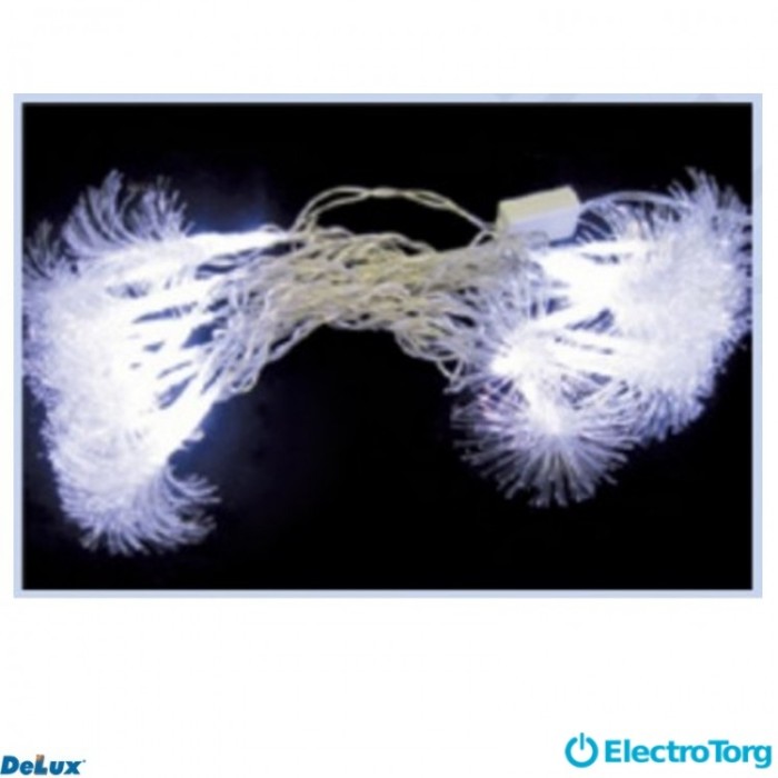 купить купить Гирлянда внутренняя с контроллером FIBER С 30LED 7.3m прозрачный шнур IP20 DELUX  