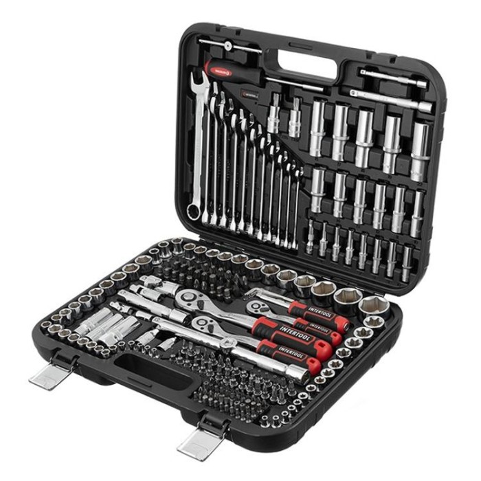 купить купить Набор инструментов 1/2&quot;&amp;3/8&quot;&amp;1/4&quot;, 219ед., Cr-V STORM INTERTOOL ET-8219  