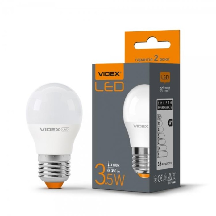 купить купить LED лампа G45e 3.5W E27 4100K VIDEX  