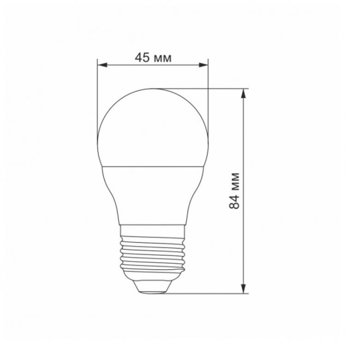 купить купить LED лампа G45e 3.5W E27 4100K VIDEX  