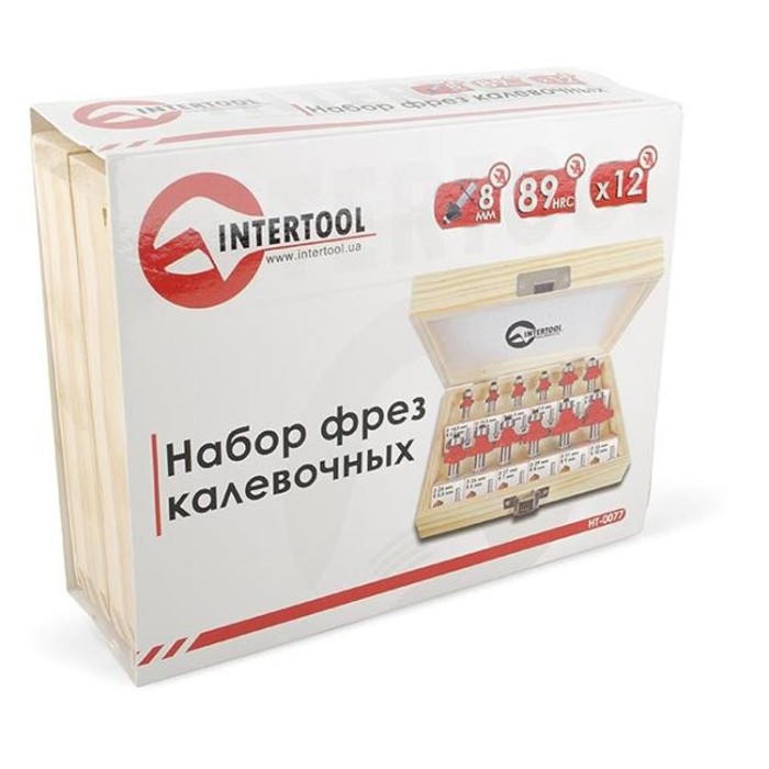 купить купить Набор фрез калевочных, 12 шт. INTERTOOL HT-0077  