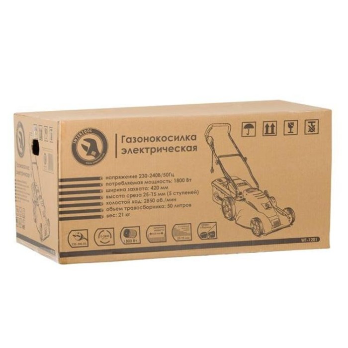 купить купить Газонокосилка электрическая 1800Вт INTERTOOL WT-1201  