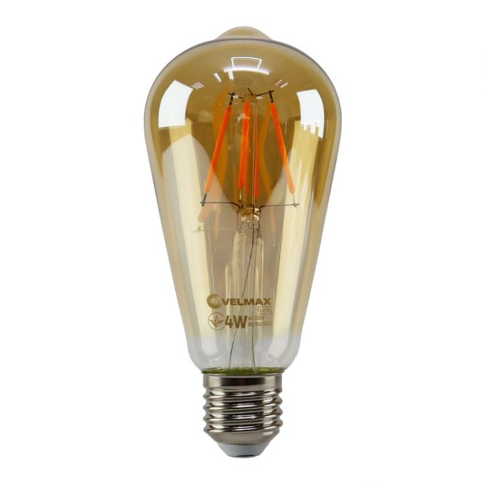 купить купить LED лампа V-Filament-Amber-ST64 4W E27 2200K 400Lm VELMAX (Велмакс)  