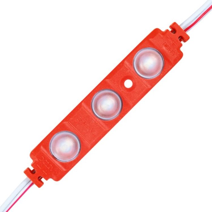 купить купить Светодиодный модуль BRT XG191 5630-3 led W 1,5W RED, 12В, IP65 красный с линзой полусфера  
