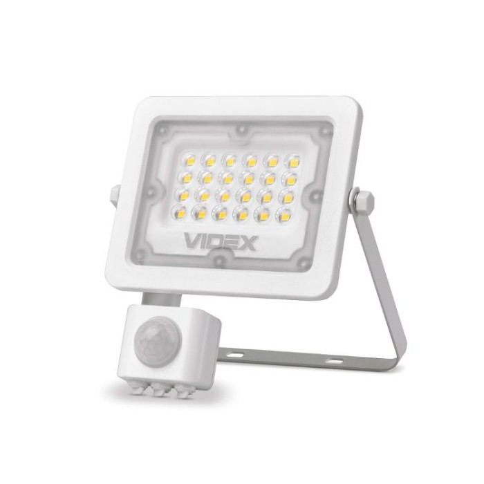 купить купить LED прожектор VIDEX F2e 10W 900Lm 5000K 220V з датчиком руху та освітленості  