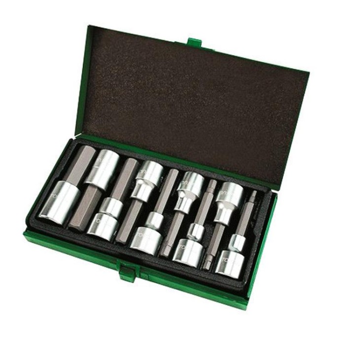 купить купить Набор головок-бит шестигранник TOPTUL 1/2&quot; Н4-Н17 80мм GAAD0905  