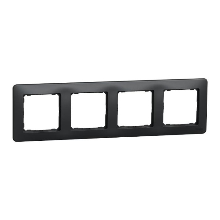 Рамка 4-постова Чорний Sedna Design Schneider Electric