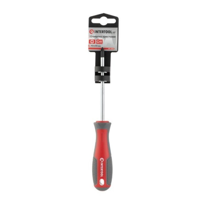 купить купить Отвертка крестовая PZ1*100 мм, CR-V INTERTOOL VT-3332  