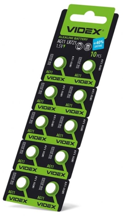 купить купить Батарейка годинникова Videx AG11/LR721 BLISTER CARD 10 шт  