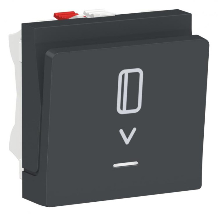 купить купить Выключатель карточный с подсветкой 10А 2 м антрацит Unica New Schneider Electric (Шнайдер Электрик)  