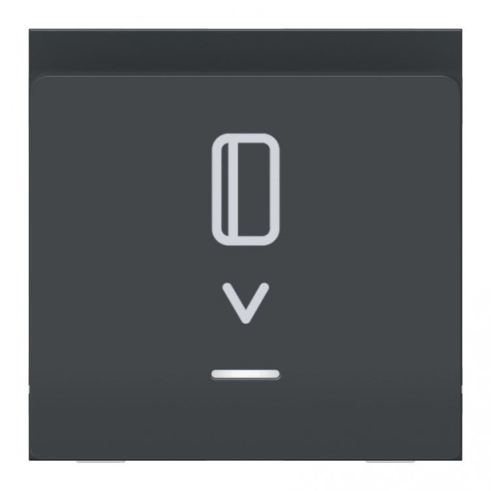 купить купить Выключатель карточный с подсветкой 10А 2 м антрацит Unica New Schneider Electric (Шнайдер Электрик)  