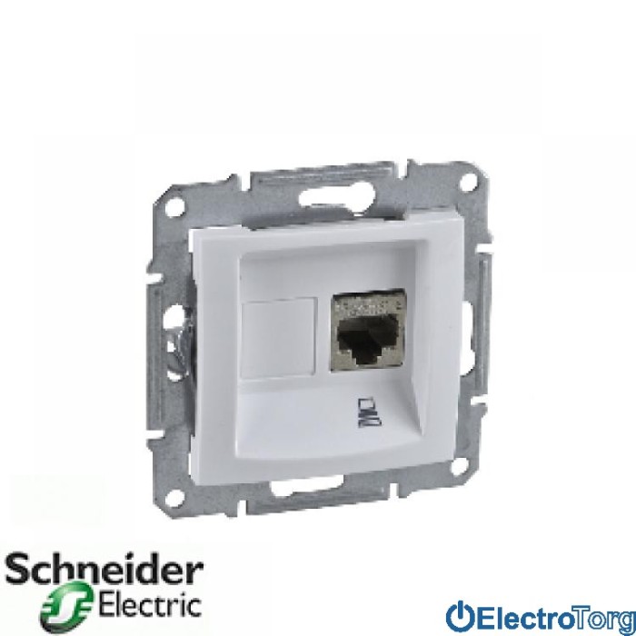 Компьютерная розетка RJ45 6 STP белая Sedna Schneider Electric (Шнайдер Электрик)