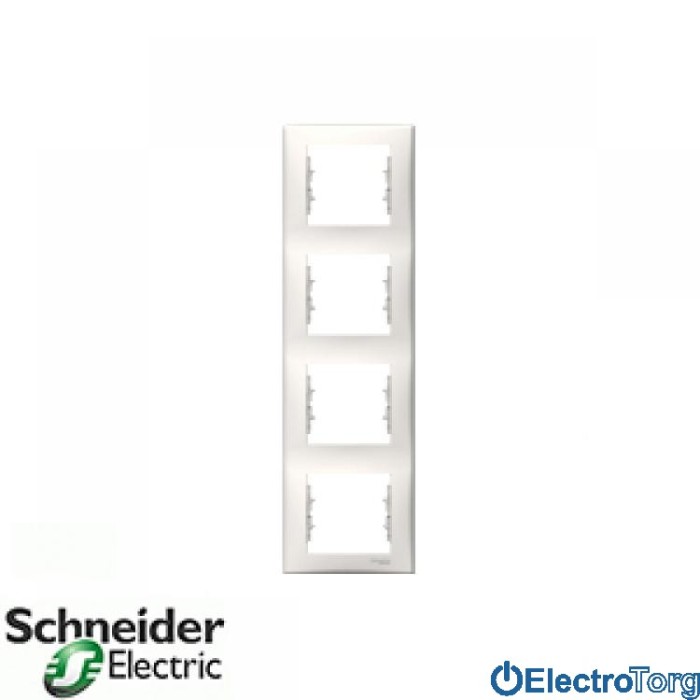 Рамка четверная вертикальная модуль слоновая кость Sedna Schneider Electric (Шнайдер Электрик)