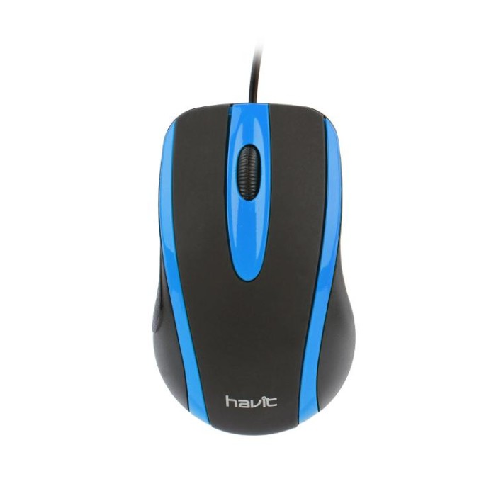 купить купить Дротова миша HAVIT HV-MS753 USB Black/Blue (1000 DPI, 3 кл)  