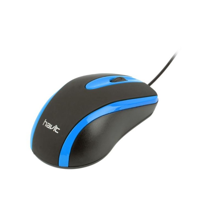 купить купить Дротова миша HAVIT HV-MS753 USB Black/Blue (1000 DPI, 3 кл)  