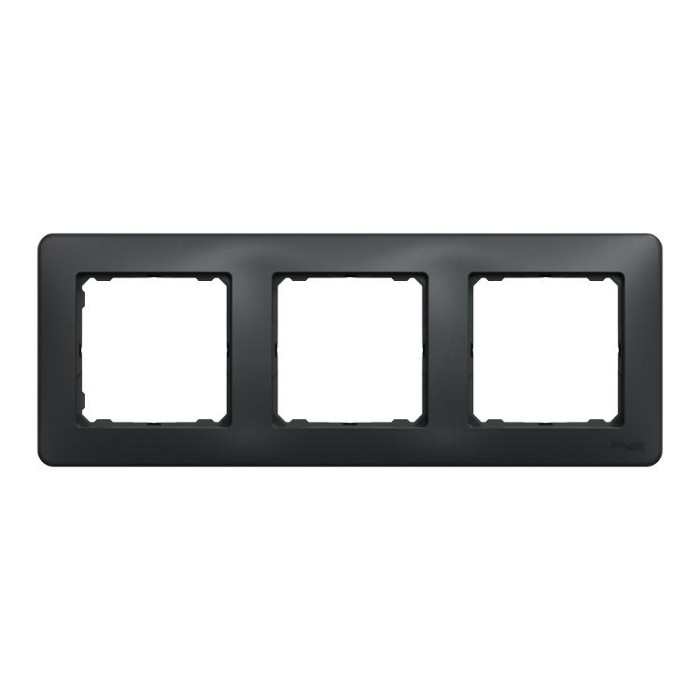 Рамка 3-постова Чорний Sedna Design Schneider Electric