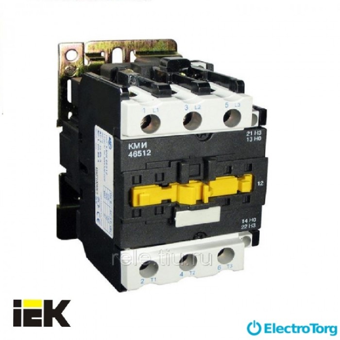 купить купить Контактор КМИ-49512 95А 380В/АС3 1з+1р (НО+НЗ) ИЭК (IEK)  