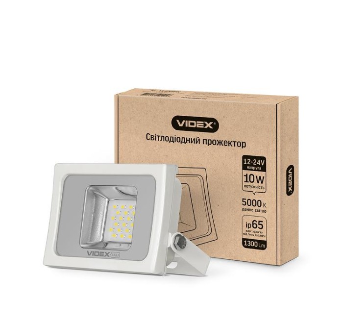 купить купить LED прожектор VIDEX 10W 5000K 12-24V White (VL-F105W-12V)  