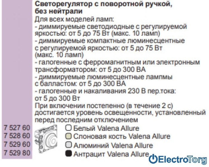 купить купить Диммер без нейтрали белый Valena ALLURE Legrand  