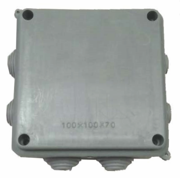 Коробка д/розвед. пров. PP-Premium, відк.уст., 100х100, h 70мм, IP54, 7 виходів, кріпл.кришки-гвинт