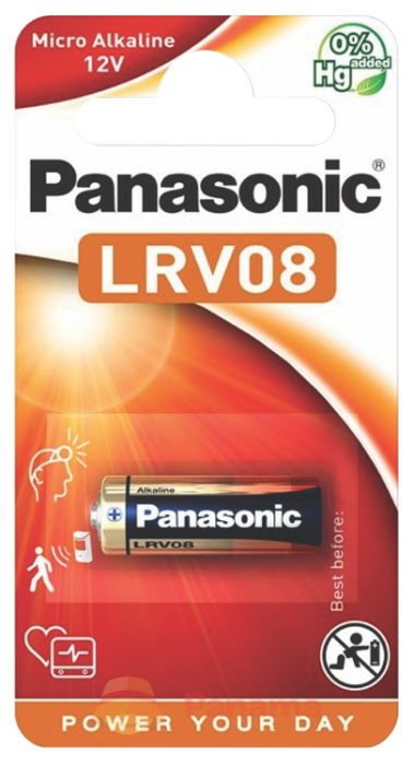 Батарейка LRV08 (23A / MN21), 1*1шт, PANASONIC (LRV08L/1BE)