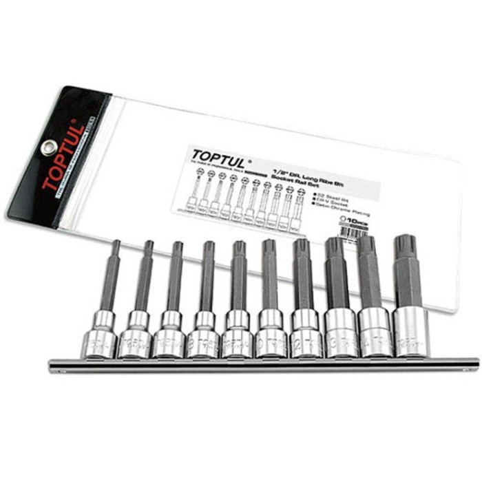 купить купить Набор головки с насадкой TOPTUL 1/2&quot; RIBE M5-M16 10ед. длинные GAAG1003  