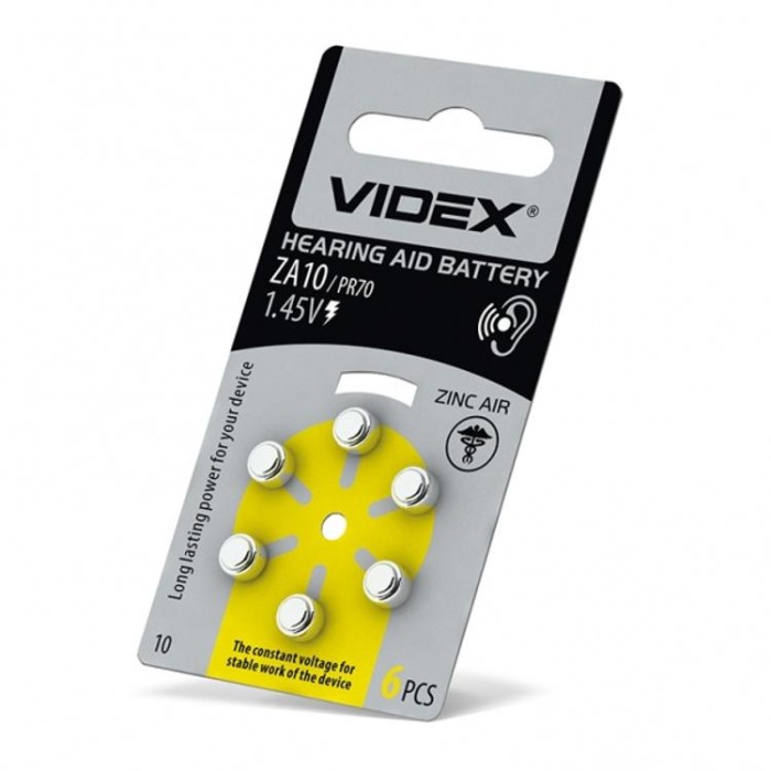 купить купить Батарейка повітряно цинкова Videx ZA10 (PR70) BLISTER 6  